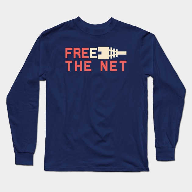 Free the Net Keep the Net Neutral Long Sleeve T-Shirt by Electrovista